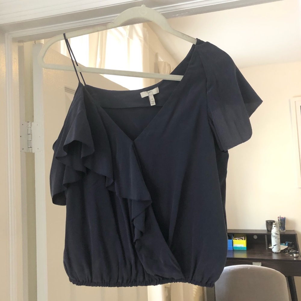 One sleeved joie ruffle top